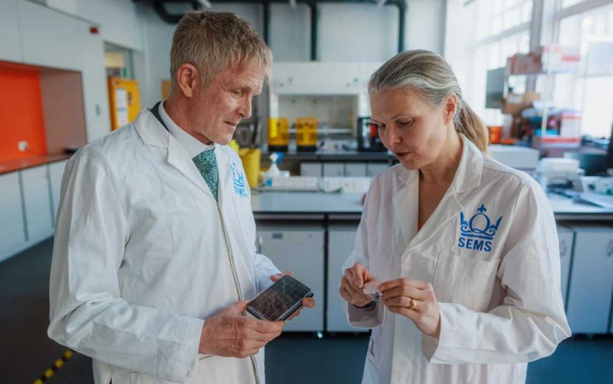 Profs Martin Knight and Hazel Screen Credit: Jon Attenborough, Sunday Times Magazine